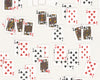 Playing Cards & Suites on Soft White Textured Paste the Wall Wallpaper
