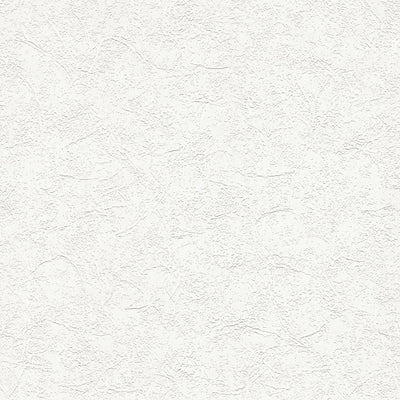 Stucco Raised White Textured Paintable Wallpaper