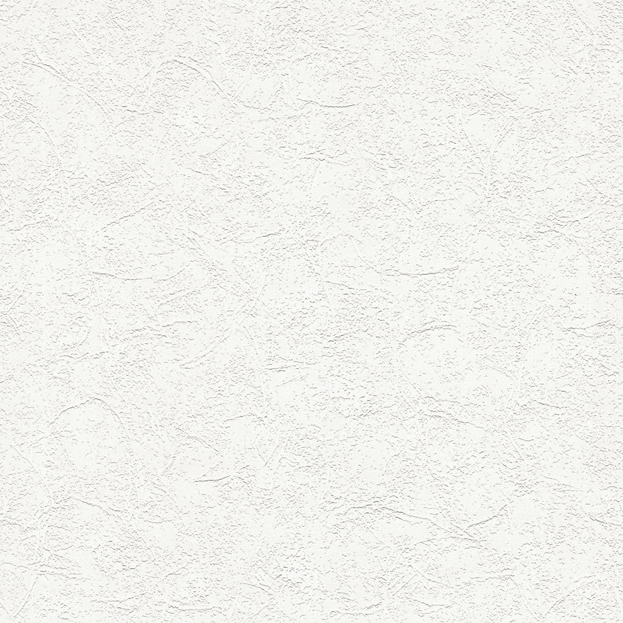 Stucco Raised White Textured Paintable Wallpaper