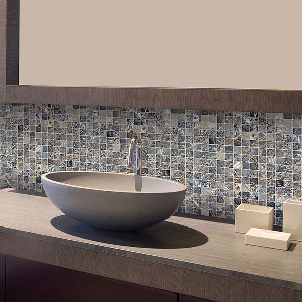 Marble Mosaic Peel and Stick Backsplash 2 Tile Sheets