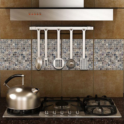 Marble Mosaic Peel and Stick Backsplash 2 Tile Sheets