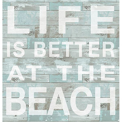 Life Is Better At The Beach Applique 19 x 17.5 Peel and Stick