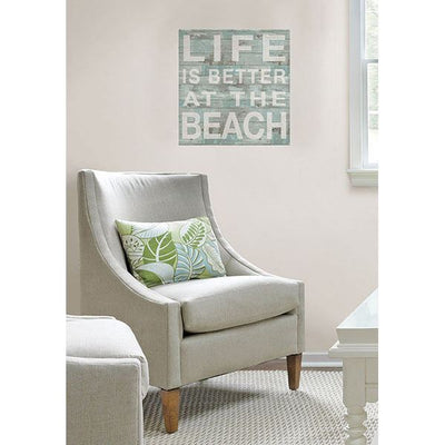 Life Is Better At The Beach Applique 19 x 17.5 Peel and Stick