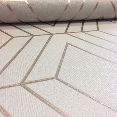 Gray Textured with Silver Grout in Diamond Design Unpasted Wallpaper