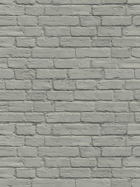 Modern Gray Brick Unpasted Wallpaper Pelican Prints