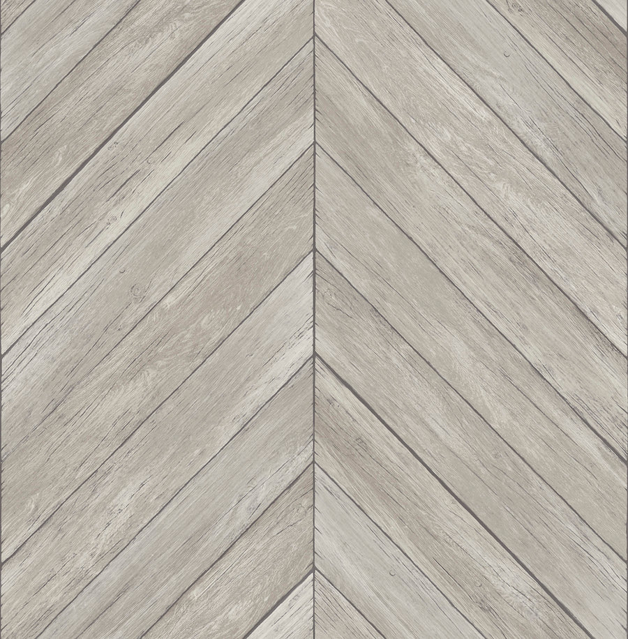 Wildwood Ash Chevron Wood Peel and Stick Single Roll
