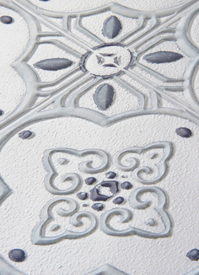 Embossed Blue Backsplash Peel and Stick Tiles 4 to a Pack 10" x 10"