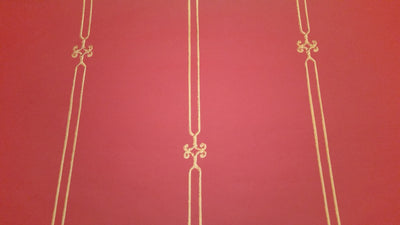 Gold Ironwork Stripe on Reddish Background Wallpaper - all4wallswall-paper