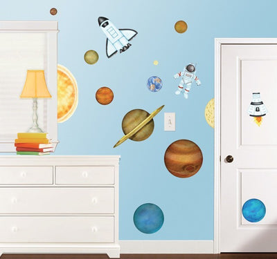 Peek a Boo Peel & Stick Outer Space Wall Appliques - all4wallswall-paper