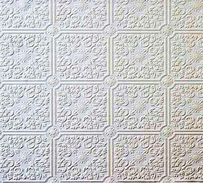 Small Ceiling Tile Raised White Textured Paintable Wallpaper - all4wallswall-paper
