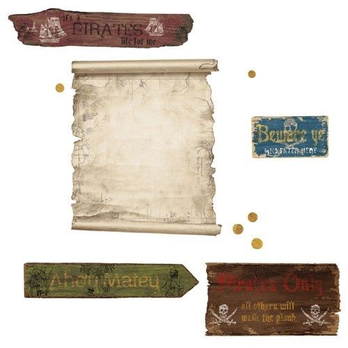 Pirate - Pirates Peel and Stick Dry Erase Mini Mural Applique - all4wallswall-paper