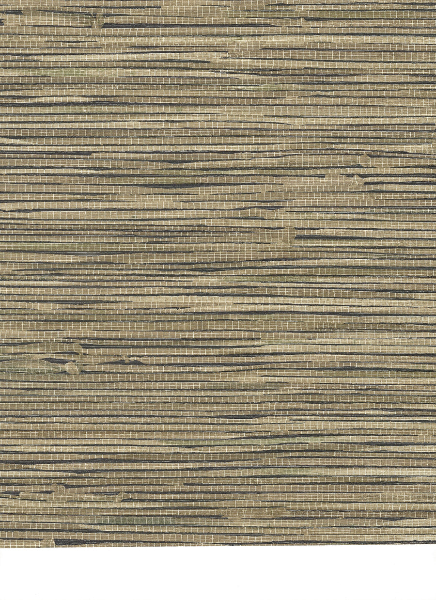Beige and Olive Green Faux Grasscloth on Black Background Wallpaper - all4wallswall-paper