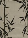 Black Bamboo Branches on Silver Background Wallpaper - all4wallswall-paper
