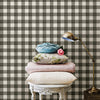 Chesapeake Check Black, White and Grey Gingham Wallpaper - all4wallswall-paper