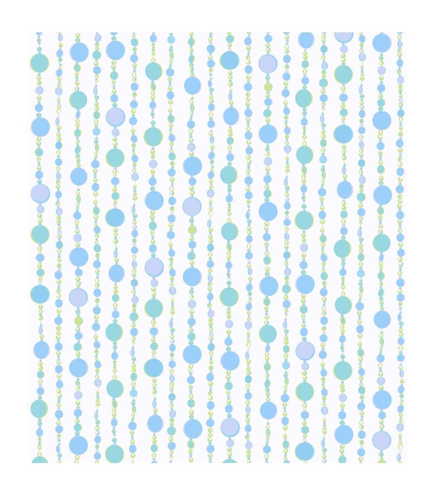 Candice Olson Girls Sparkle Beaded Curtain in Blue and Aqua Wallpaper - all4wallswall-paper