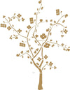Cherry Blossom Tree Mini Mural Peel and Stick Appliques - all4wallswall-paper