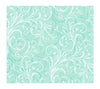 Girls White Scroll on Sea Green Modern Contemporary Wallpaper - all4wallswall-paper