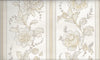 Cream on Cream Floral in Stripe Satin Wallpaper - all4wallswall-paper