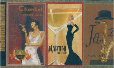 Jazz Music Posters Wallpaper Border