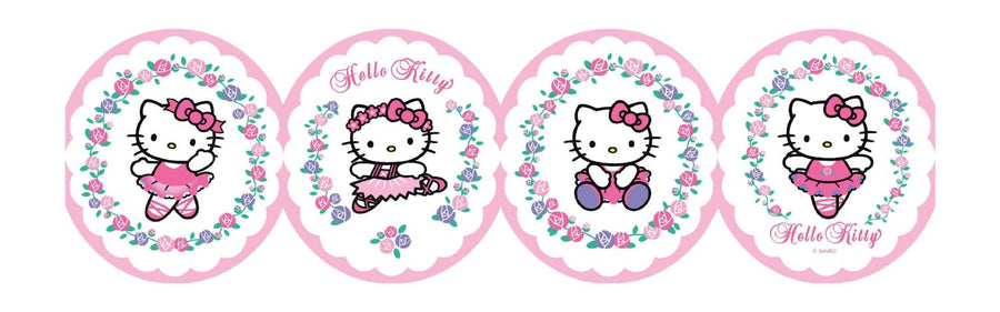 Hello Kitty Ballet on White Laser Cut on Sure Strip Wallpaper Border - all4wallswall-paper
