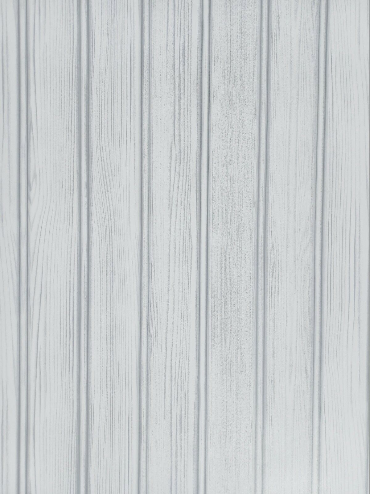 White Beadboard with Grey Woodgrain Wallpaper