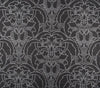 High Design Silver Bold Damask Pattern on Black Wallpaper - all4wallswall-paper