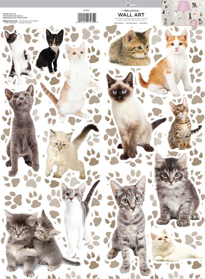 Multiple Cats Peel and Stick Mural Appliques - all4wallswall-paper
