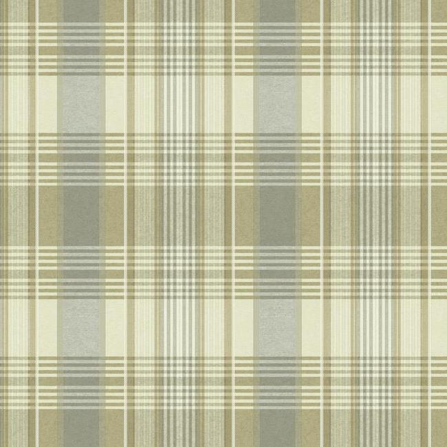 Neutral Colored Plaid on Sure Strip Wallpaper - all4wallswall-paper