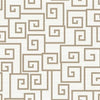 Contemporary Greek Key Gold on Soft White on 27" Unpasted Wallpaper - all4wallswall-paper