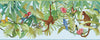 Monkey in the Jungle Treetops on Blue Sure Strip 18" Wide Wallpaper Border - all4wallswall-paper