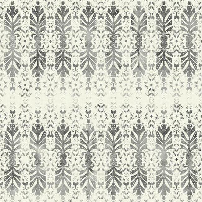 Shangri-La Aztec Faded Black Patina Design on Sure Strip Wallpaper - all4wallswall-paper