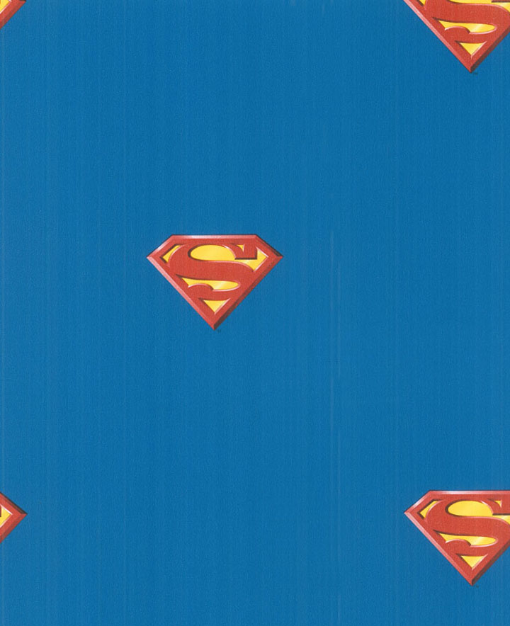 Superman on Royal Blue on Sure Strip Wallpaper