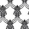 Black & White Large Dramatic Damask Pattern Wallpaper - all4wallswall-paper