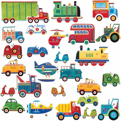 Vehicle - Transportation Cars Peel and Stick Appliques - all4wallswall-paper