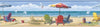 Colorful Beach Chairs on the Sand on Easy Walls Wallpaper Border - all4wallswall-paper