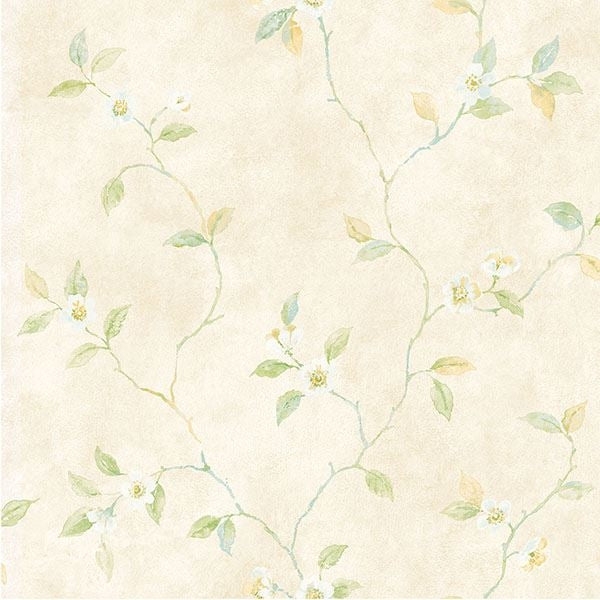 Coastal Waters Dogwood Trail Blue Easy Walls Wallpaper - all4wallswall-paper