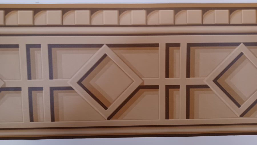 Formal Dental Tooth and Triangle Molding Wallpaper Border