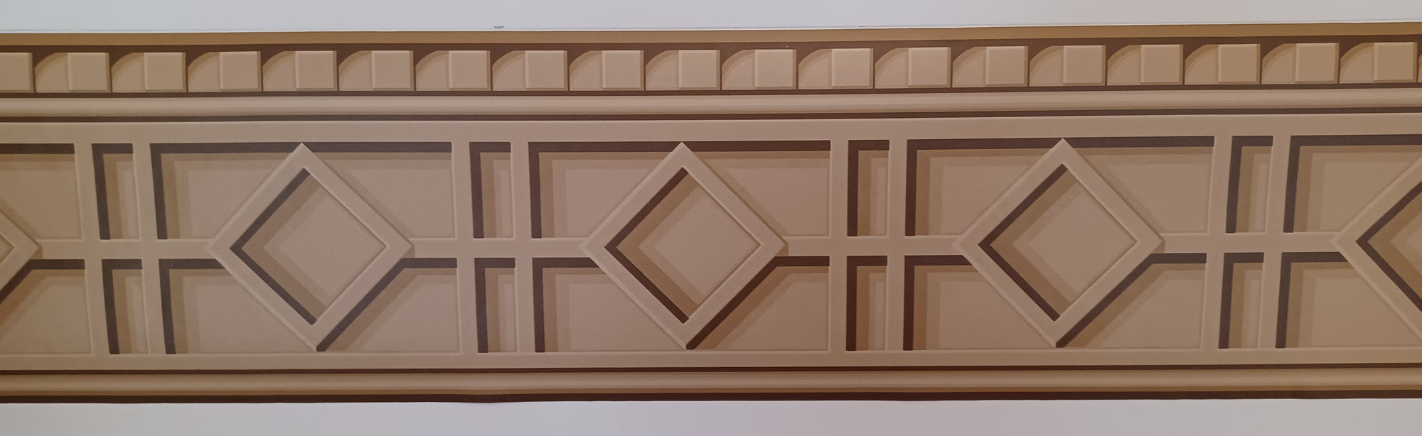 Formal Dental Tooth and Triangle Molding Wallpaper Border