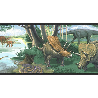 Back in Time with Dinosaurs Prepasted Wallpaper Border - all4wallswall-paper