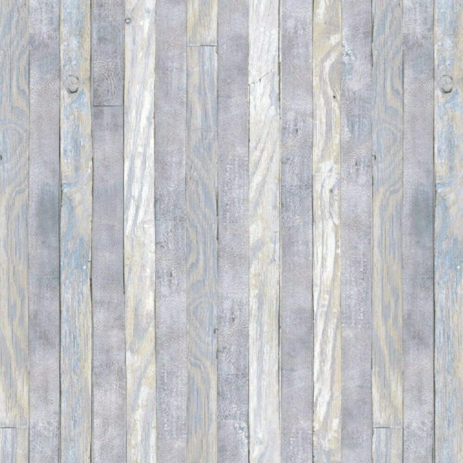 Fablon Craft Grey with Blue Wood 6.56 Foot Sheet Film Peel and Stick - all4wallswall-paper