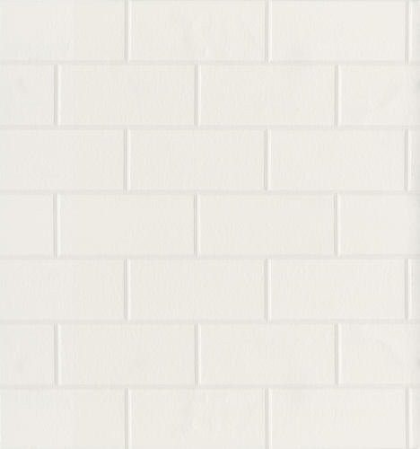 Raised Subway Tile White Textured Paintable Prepasted Wallpaper - all4wallswall-paper