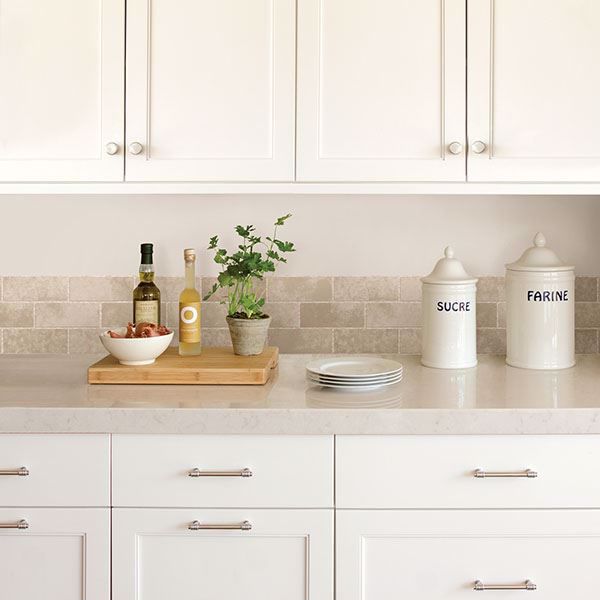 Backsplash Beige Tile Peel & Stick Wallpaper Border - all4wallswall-paper