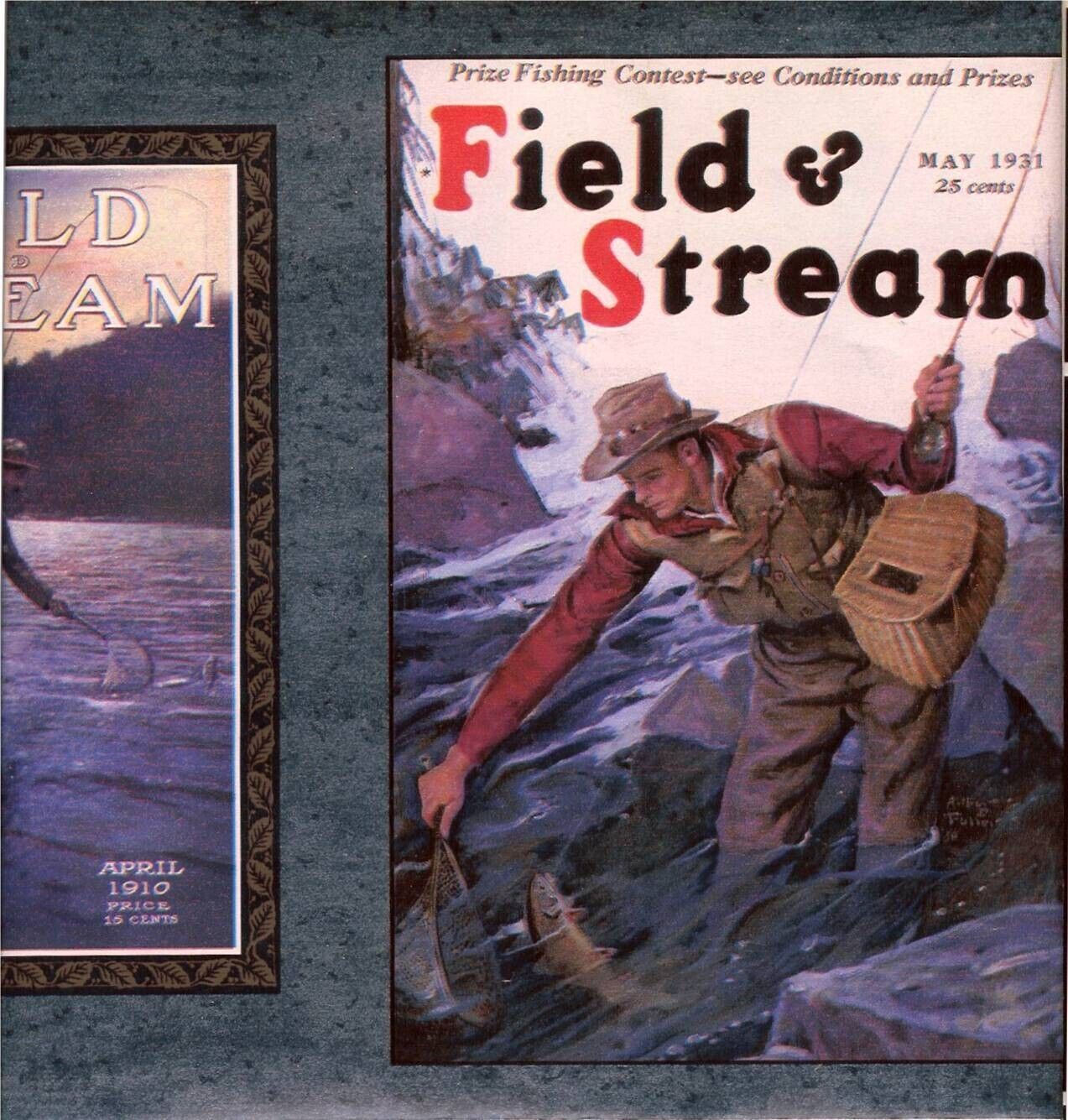 Vintage Field and Stream Magazine Covers Wallpaper Border  2 pack=30ft