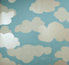 Kids Clouds in White and Pearlescent on Sure Strip 27" Wallpaper - all4wallswall-paper