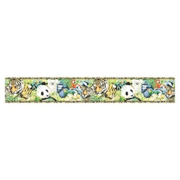 Jungle Safari Tiger Panda Gorilla Wallpaper Border