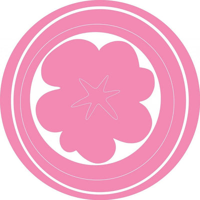Wall Pops Hoopla Pink Circles & Flowers - all4wallswall-paper