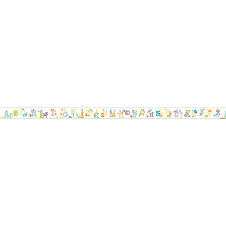 Aqua Edge Colorful Animal Alphabet Mural Sure Strip Wallpaper Border - all4wallswall-paper