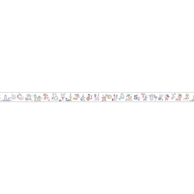 Purple Edge Colorful Animal Alphabet Mural Sure Strip Wallpaper Border - all4wallswall-paper