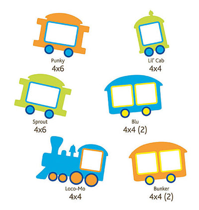 Train Peel & Stick Frames Appliques - all4wallswall-paper