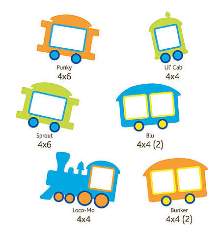 Train Peel & Stick Frames Appliques - all4wallswall-paper